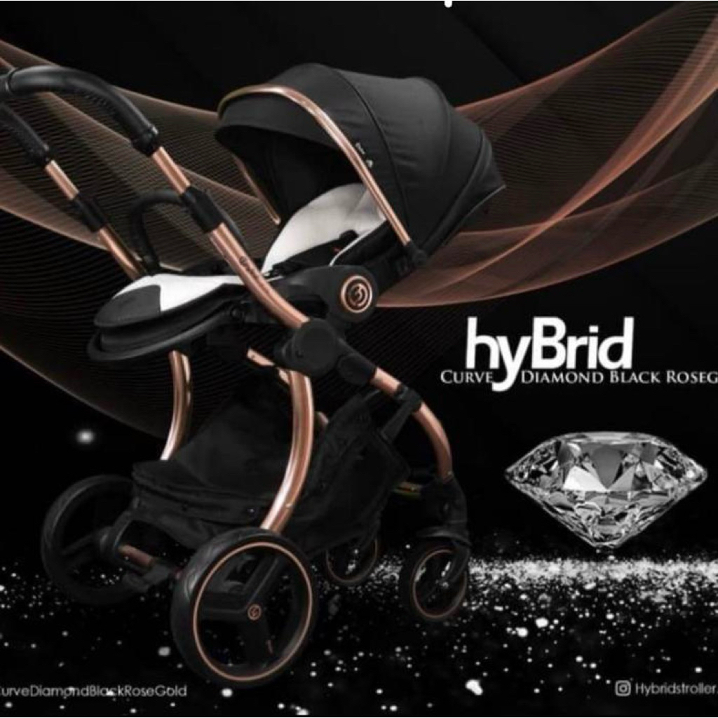 Hybrid Curve Diamond Rose Gold Stroller (Preloved)