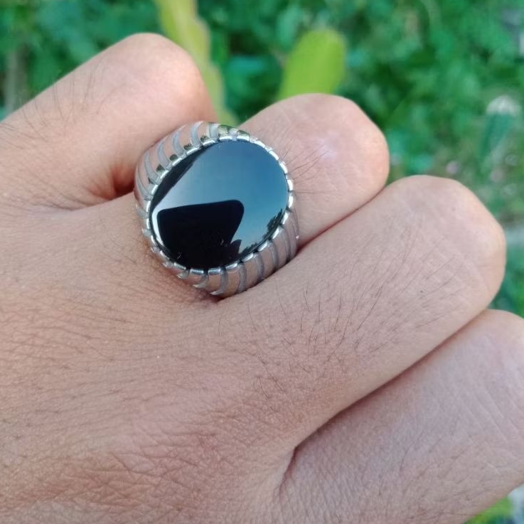 cincin batu akik yaman wulung cibet natural