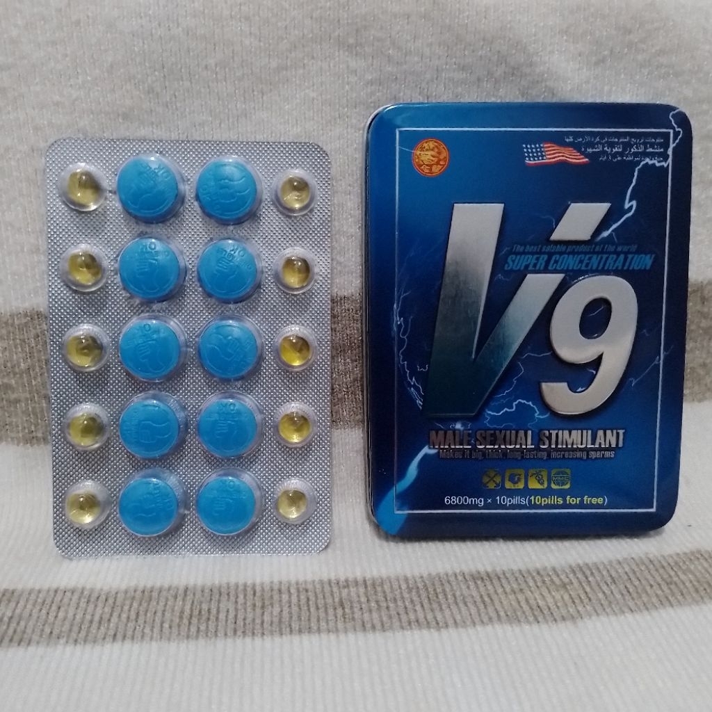 Obat V9 Original Obat Kuat Pria Asli Stamina Kuat Tahan Lama isi 10 Tablet