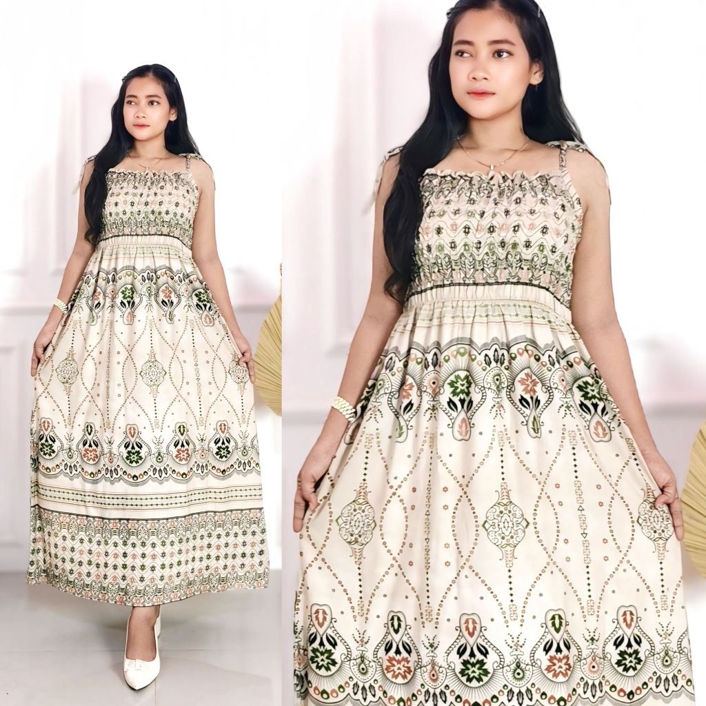 Daster yukensi smoke kerut karet dada depan belakang/daster wanita