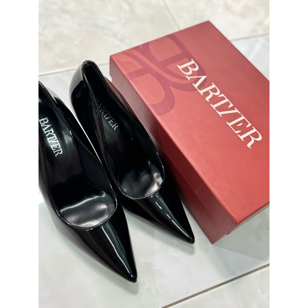 BARTIER - Pump Heels Wanita Stiletto Hitam 11 cm
