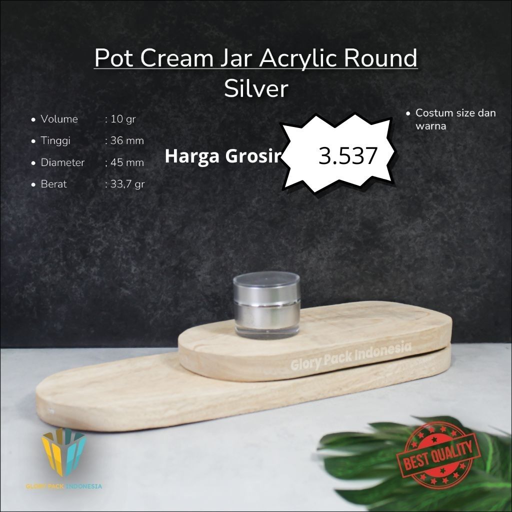 acrylic pot jar 10gr round | pot cream 10gr