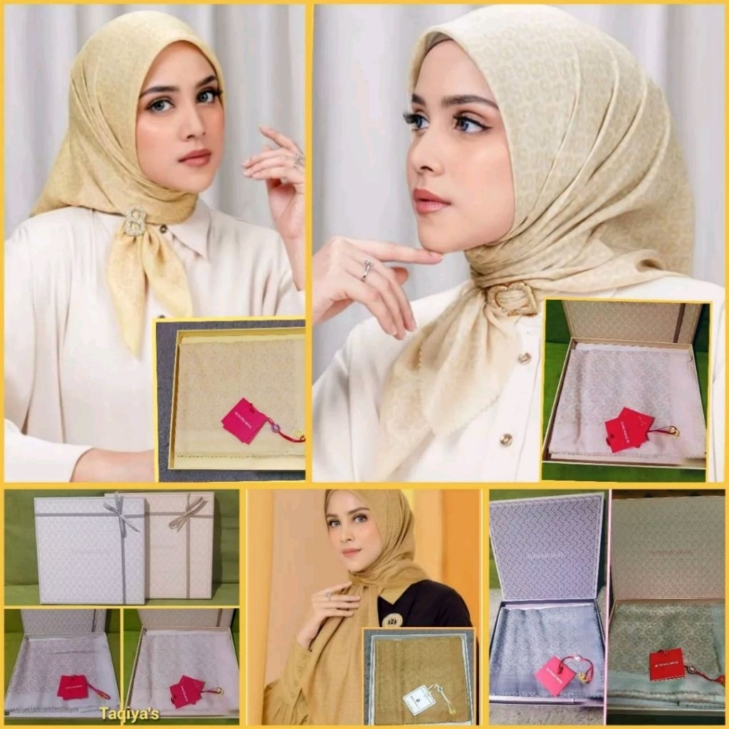 Tapis De Fleur & Tapis Square Buttonscarves New Original