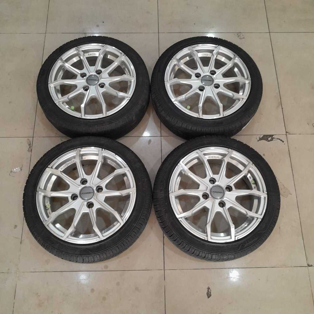 VELG RACING VOSSEN R14 LEBAR 5,5 ET 38 4X100 + BAN 155 55 RING 14