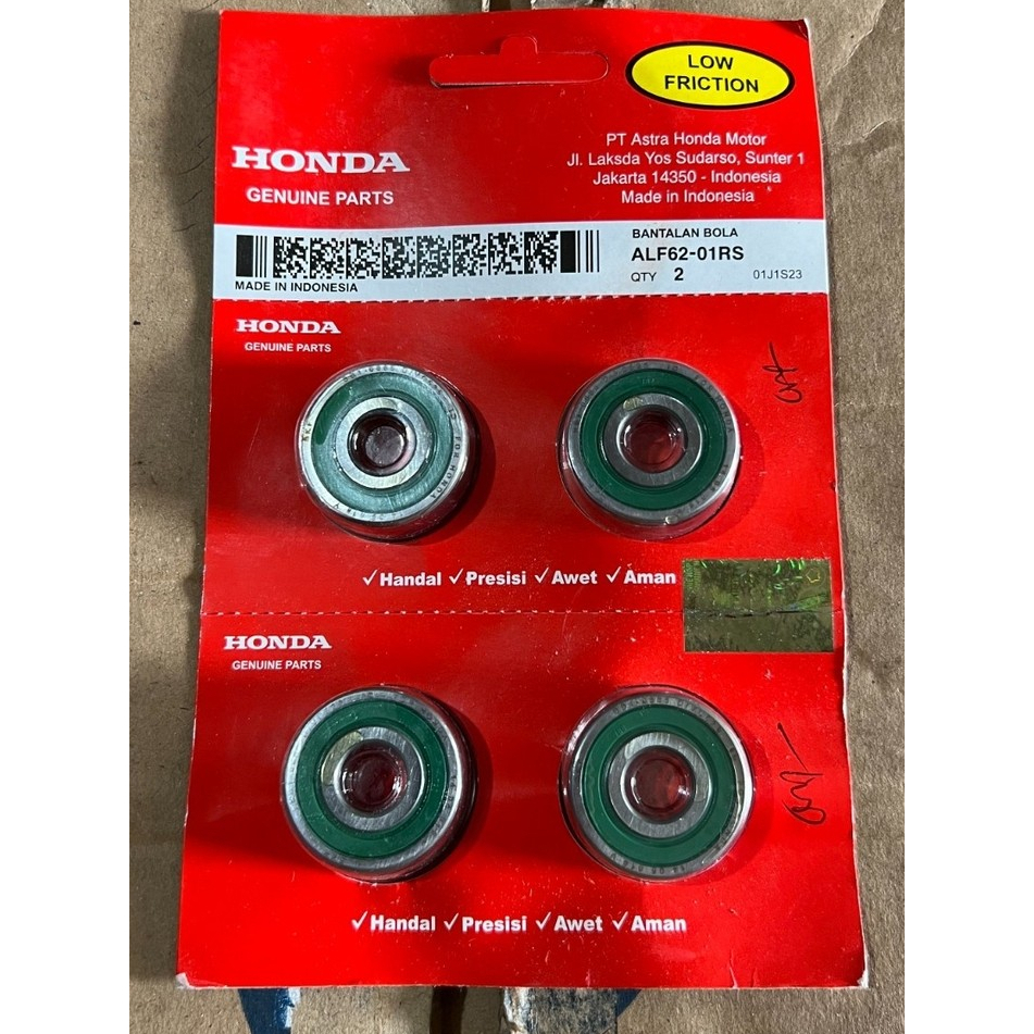 BANTALAN BOLA / LAHER LAHAR / BEARING RODA DEPAN SET MOTOR AHM HGP HONDA ALF62-01RS / 6201 BEAT / BL