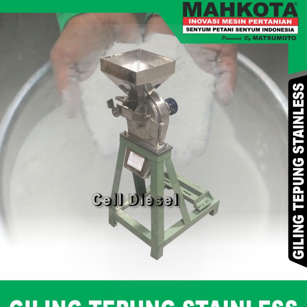 Mesin Giling Tepung Stainless MAHKOTA FFC 15 SS