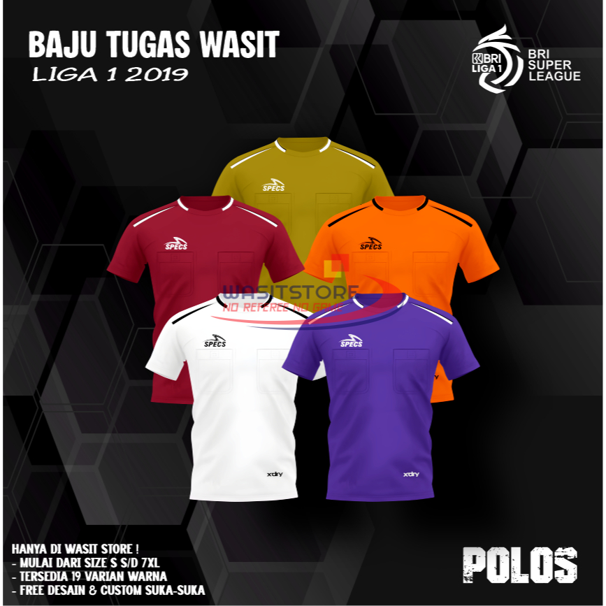 BAJU TUGAS WASIT LIGA 1 2019 ( POLOS )
