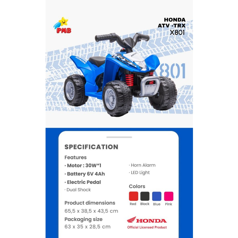MOBIL ACCU PMB HONDA ATV (X801)