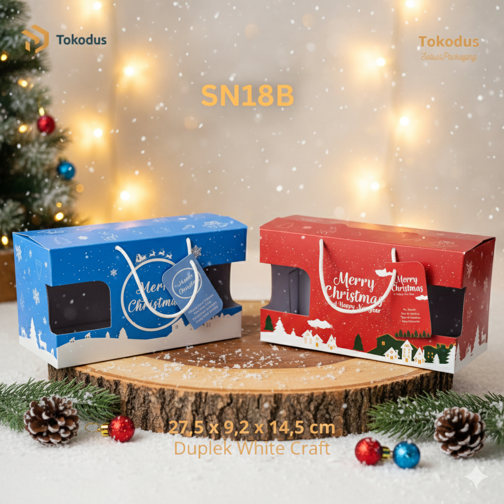Dus kue kering | Dus kue jar | Dus kue Natal | Dus edisi natal isi 3 toples jar 800 ml - Tokodus cib