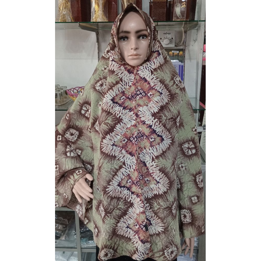 Jilbab Bergo' Panjang Motif Jumputan