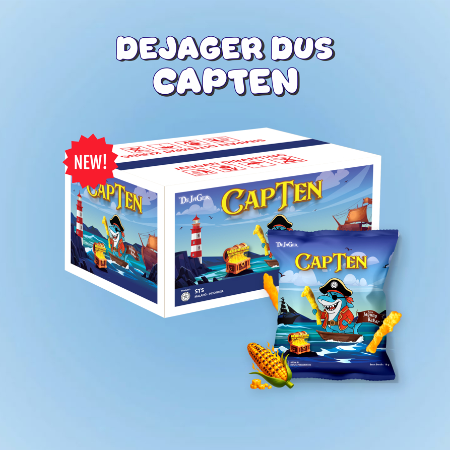 Dejager Twistcorn Capten Dus isi 40 pcs Rasa Jagung Bakar (New Product)