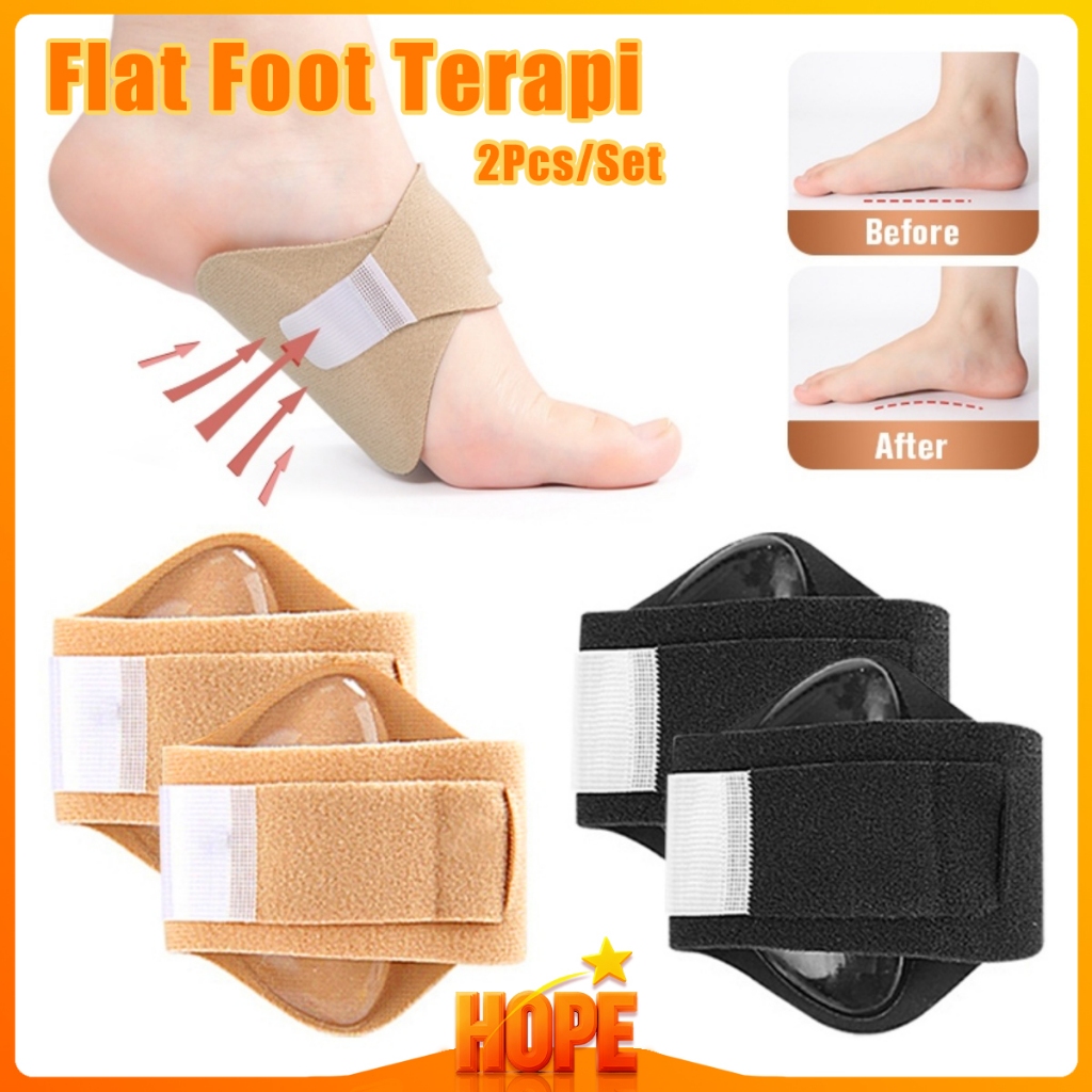 2Pcs/Set Flat Foot Terapi Insole Arch Support Bahan Kain Halus Lembut Insole Flat Foot Silicone Prem