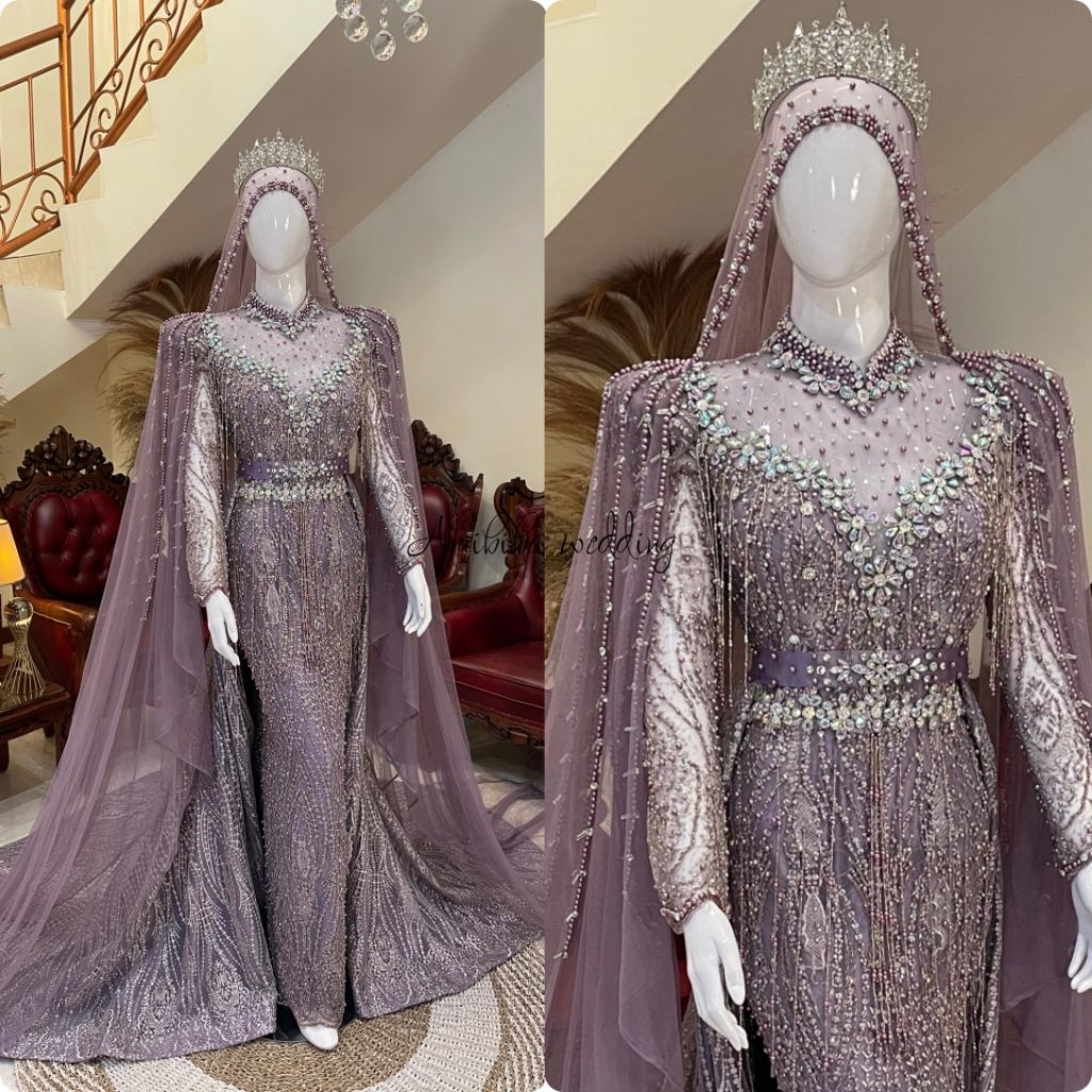 GAUN PENGANTIN SLIM ELEGAN / GAUN PENGANTIN MEWAH / GAUN PENGANTIN / BAJU PENGANTIN / BAJU WANITA