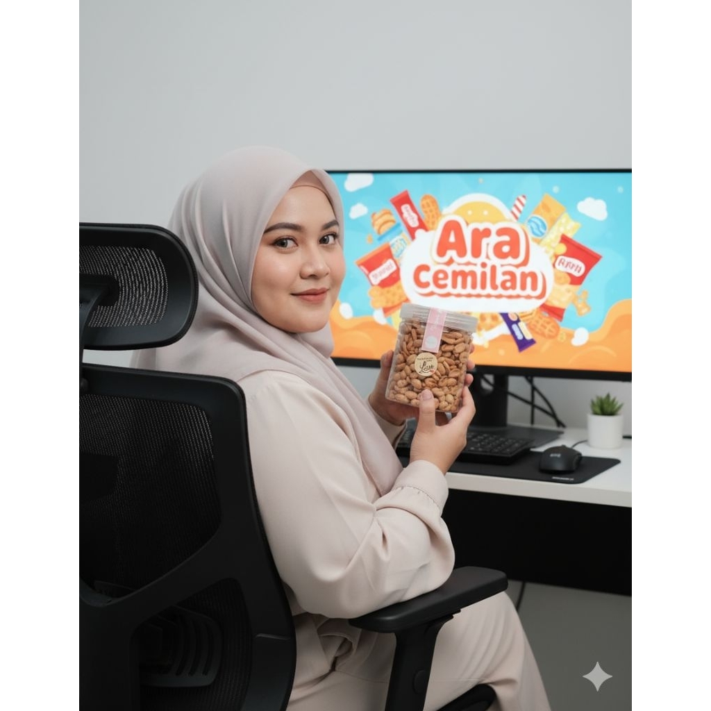 ARA CEMILAN KACANG BAWANG GORENG KECIL TOPLES 600ML