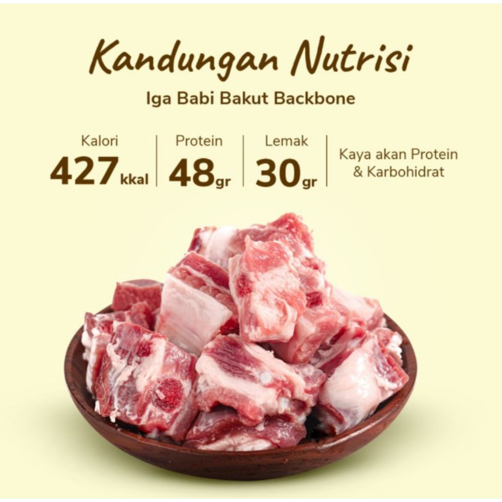 [FROZEN] IGA BABI B2 PAIKUT/SPARE RIBS/TULANG PUNGGUNG BABI IGA SAMPING