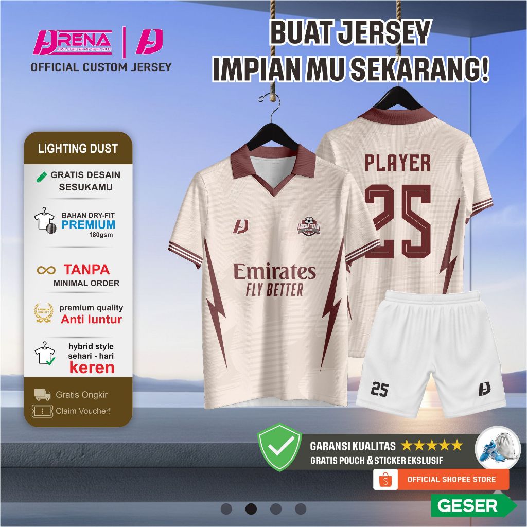 Jersey Futsal Baju Bola Baju Futsal Printing Baju Anak laki - laki Custom Desain ( Bisa Satuan )