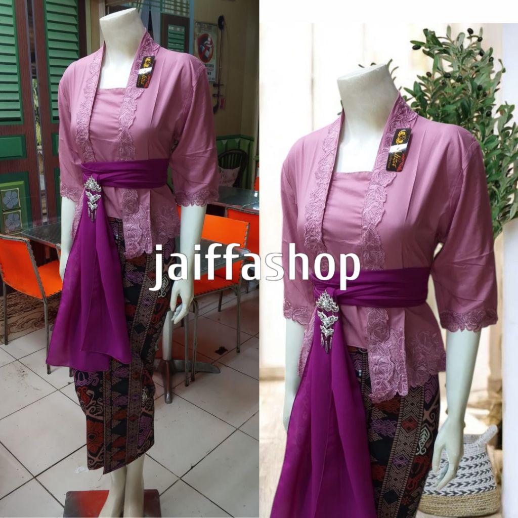 Set Kebaya Bali Bordir Include Selendang
