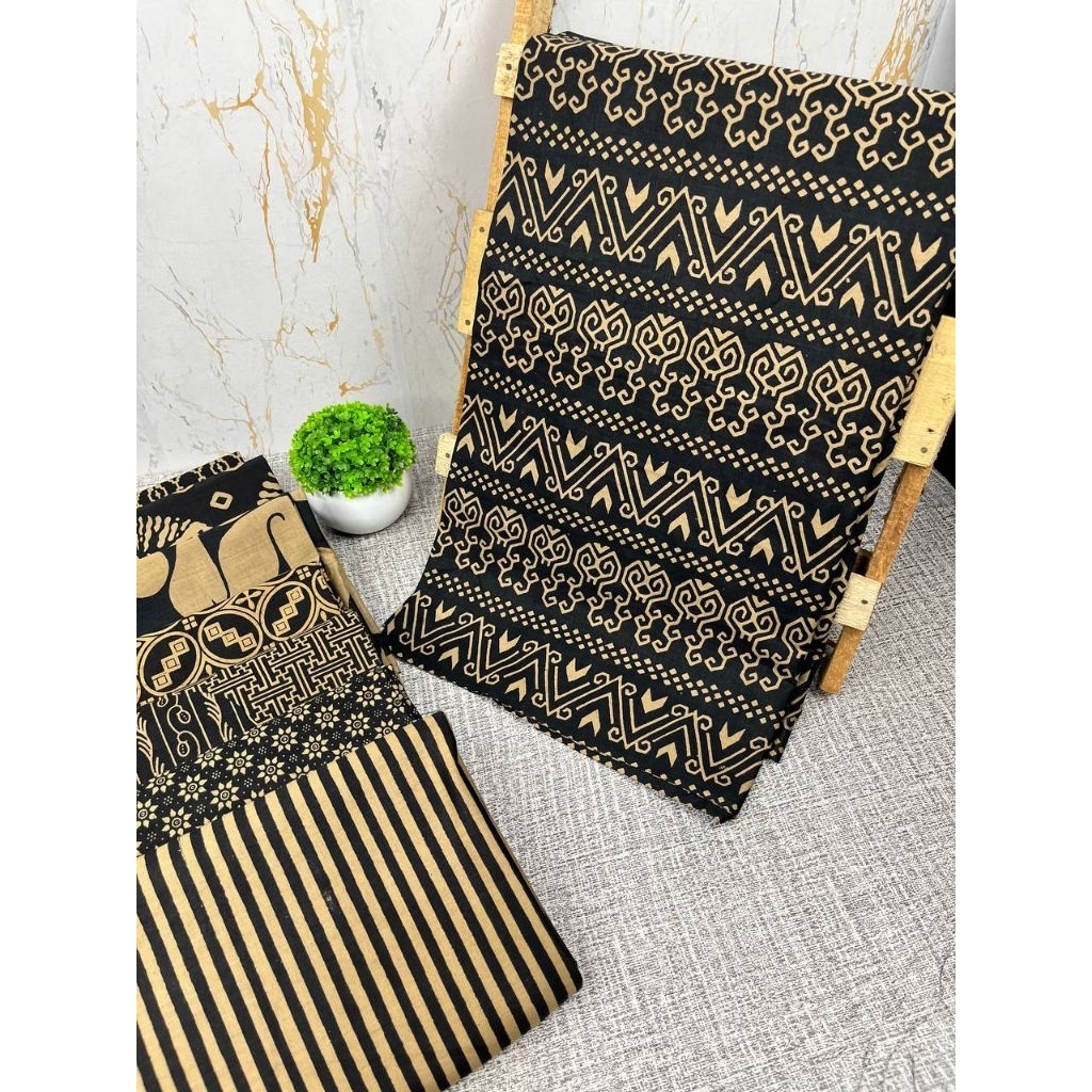 Kain Batik Printing Semi Tulis Jarik Kebaya Kode 511 Couple Katun Printing Sogan Lawasan Seragam Bri