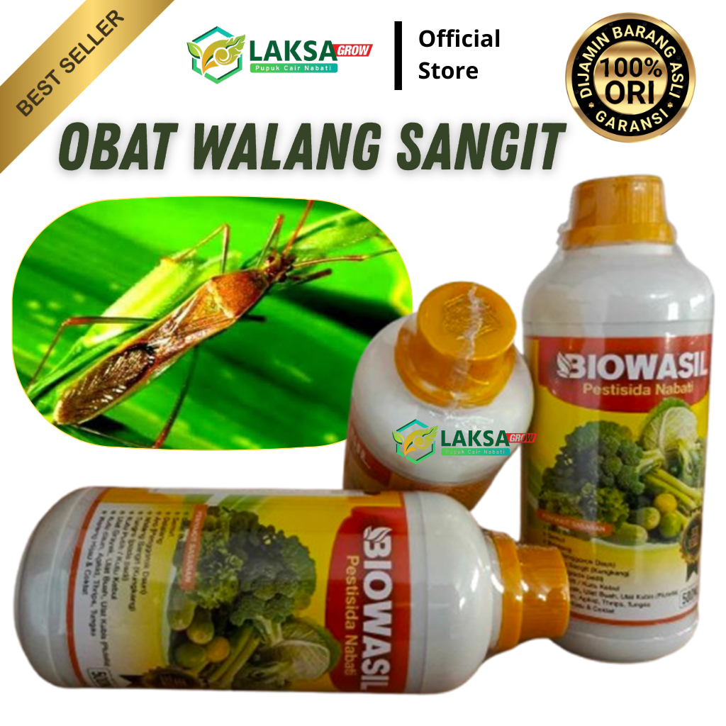 Insektisida Pestisida Organik Obat Hama BIOWASIL 500ml Pembasmi Walang Sangit/Kungkang Pada Semua Ta