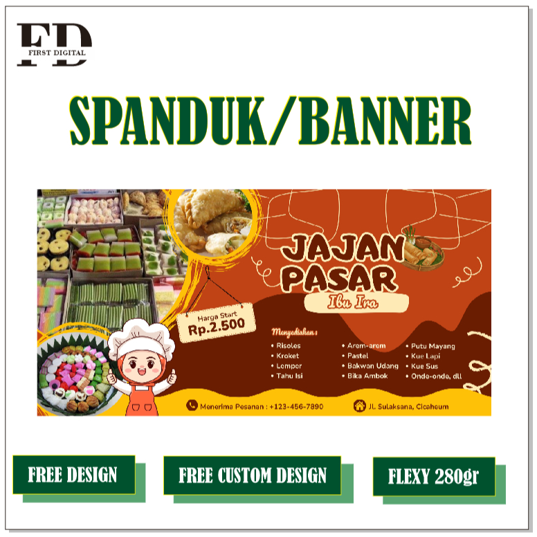 Banner, Spanduk, Baliho, T banner, Umbul-umbul, Rountag Custom