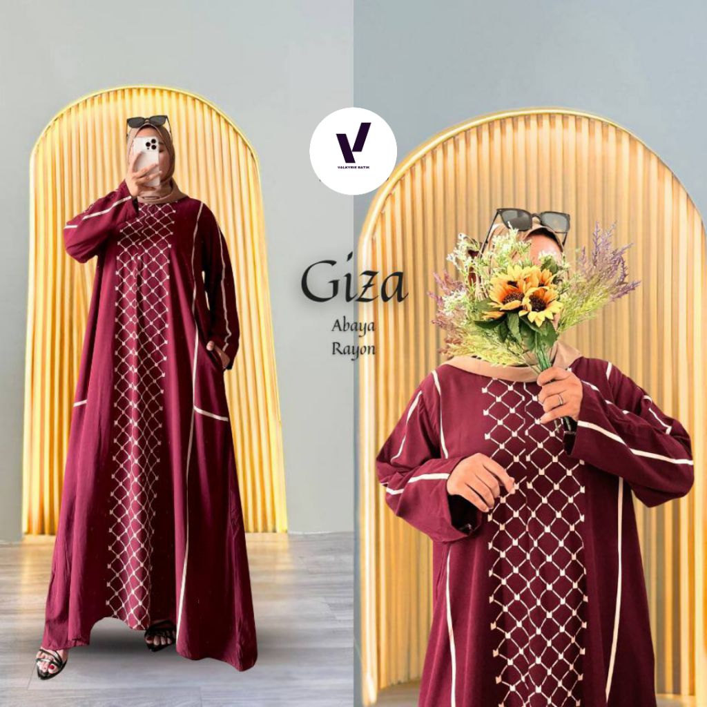 Abaya Giza Gamis Kaftan Jumbo ld 130 Rayon Premium Busui Kaftan Simpel Mewah Gamis Lebaran