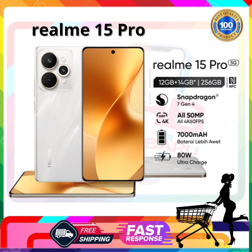 realme 15 5G [8/256GB][12/256GB] - Hp realme Terbaru 2025, Garansi Resmi Indonesia, 100% Original