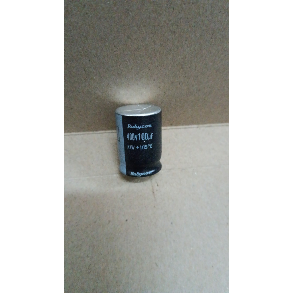 6541 kapasitor elco 100uf 100 uf 450v 450volt 450 volt rubycon rubicon