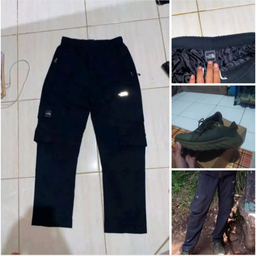 celana TNF size L sepatu declan rocky size 40