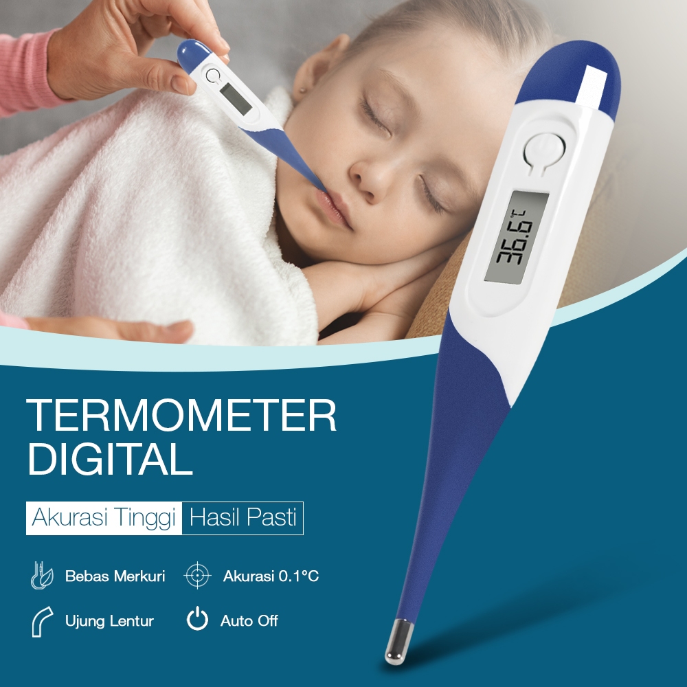 Pengukur Suhu Badan Thermometer Digital Alat Pengukur Suhu Badan
