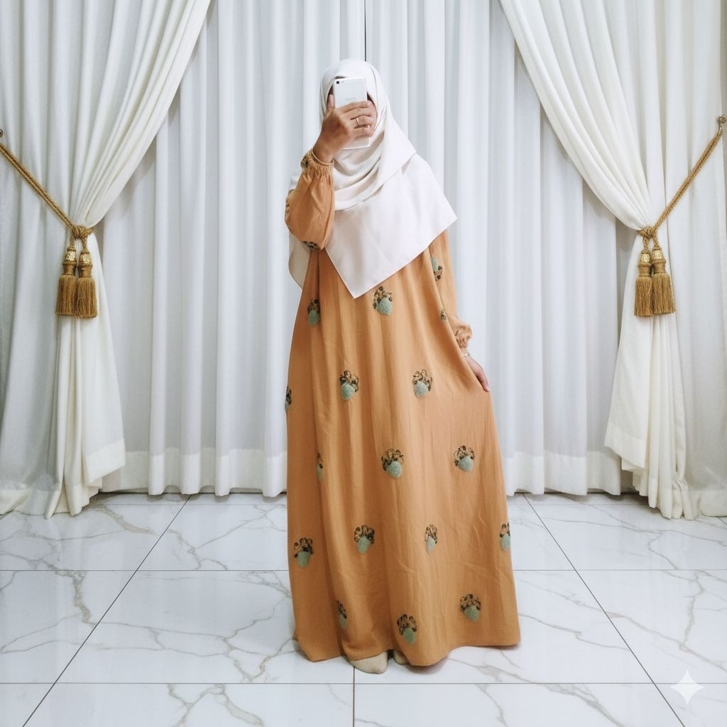 Gamis Lebaran 2026 - Jubah Hari Raya - Abaya Pesta - Gamis Syari - Baju Muslimah Hemat Kualitas Prem