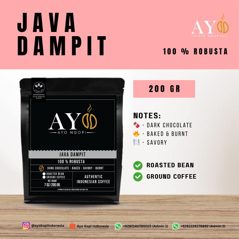 AYOKOPI Robusta Grade 1 Java Dampit 200 Gr