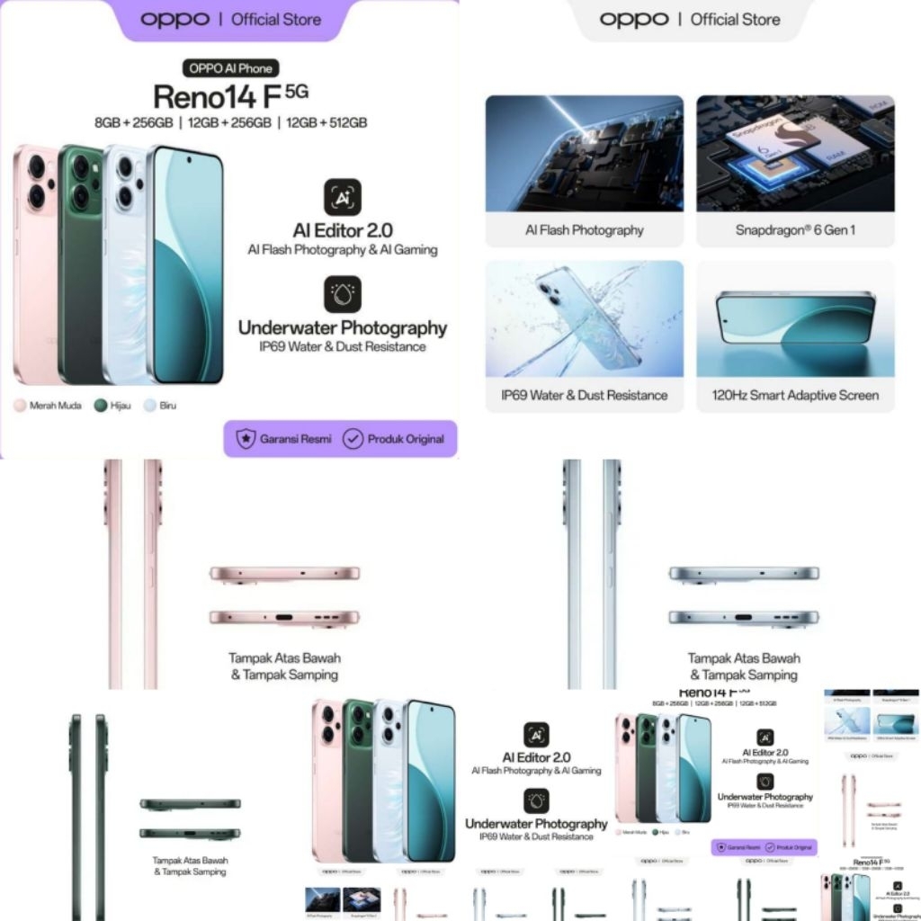 Handphone Reno14 F 5G 12GB 256GB