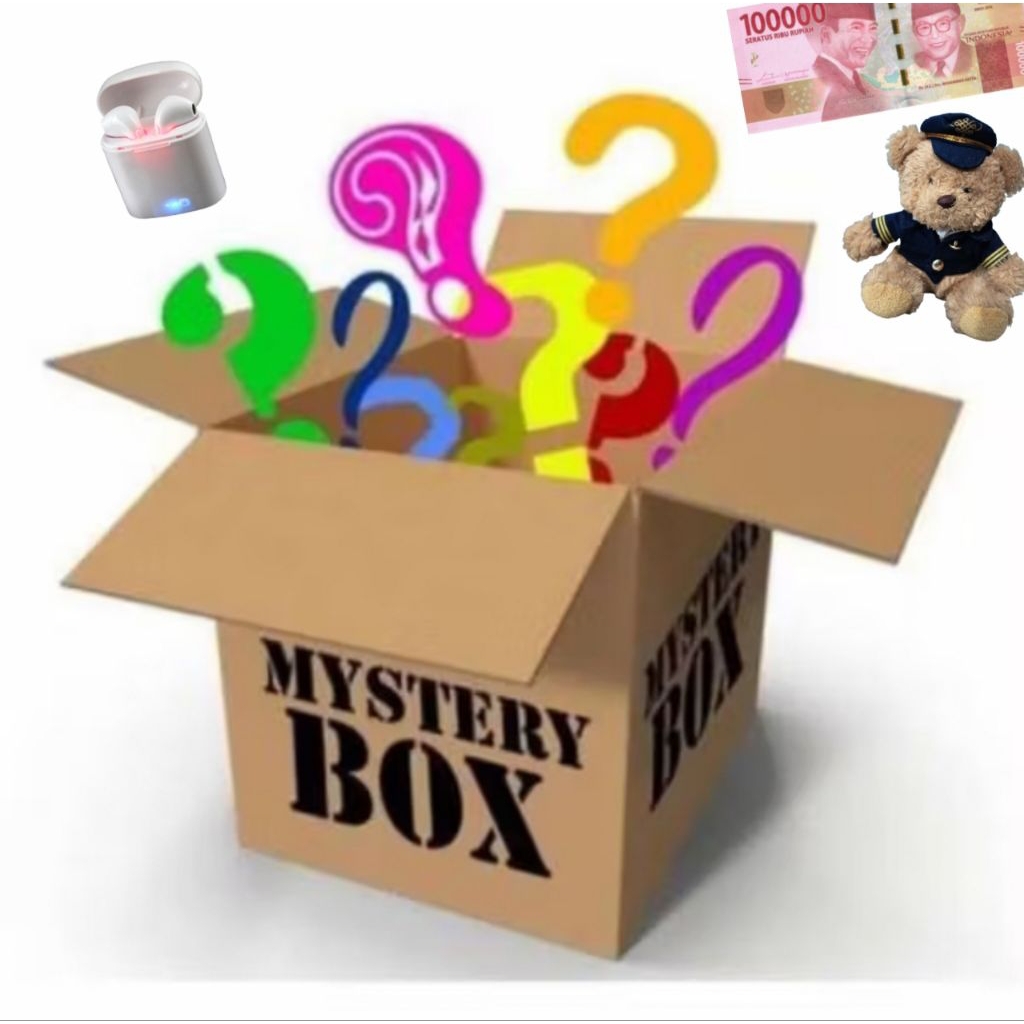 Misteri box isi barang random dan jika beruntung bisa mendapatkan uang 100k