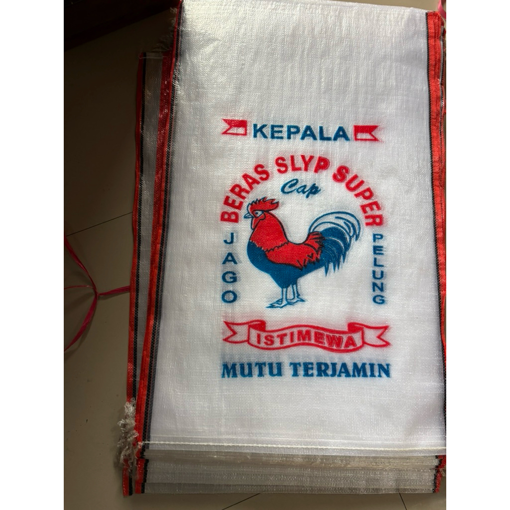 karung beras 50kg cap ayam jago