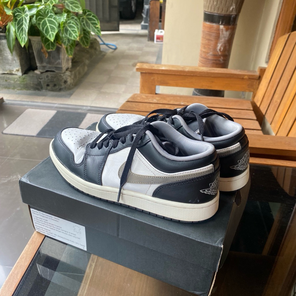 Air Jordan 1 Low Grey on Black