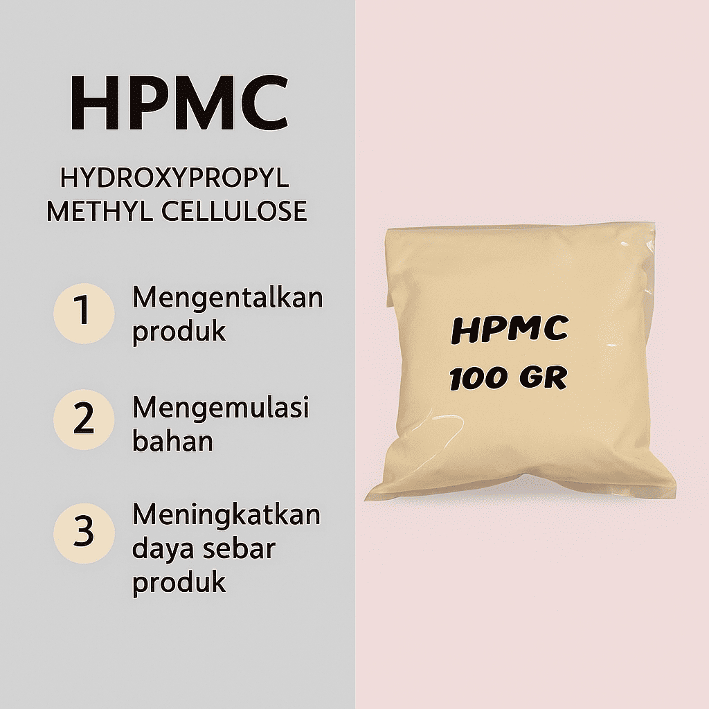 HPMC 100gr | Hydroxypropyl Methylcellulose Grade Kosmetik