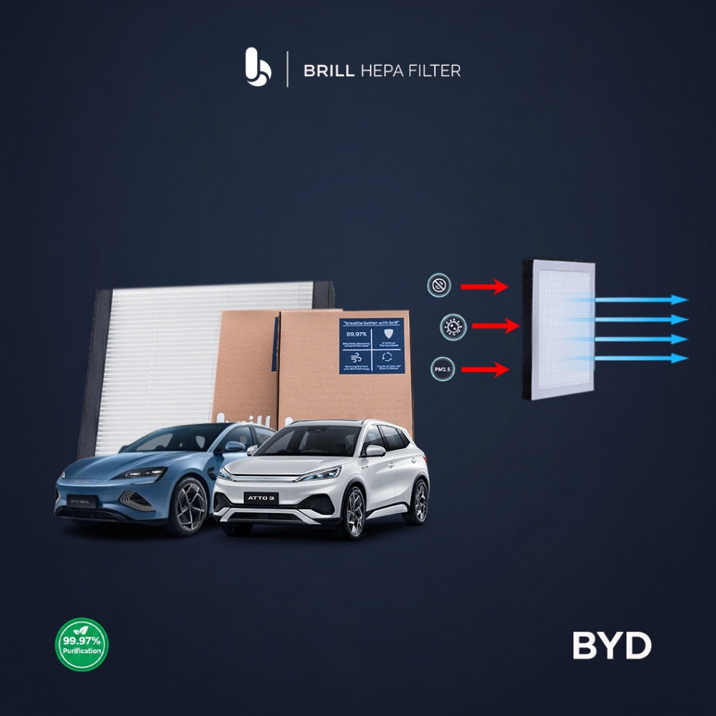 Brill HEPA Filter - BYD - Filter Kabin Mobil/Filter AC Mobil/Car Cabin Filter/HEPA Filter Mobil