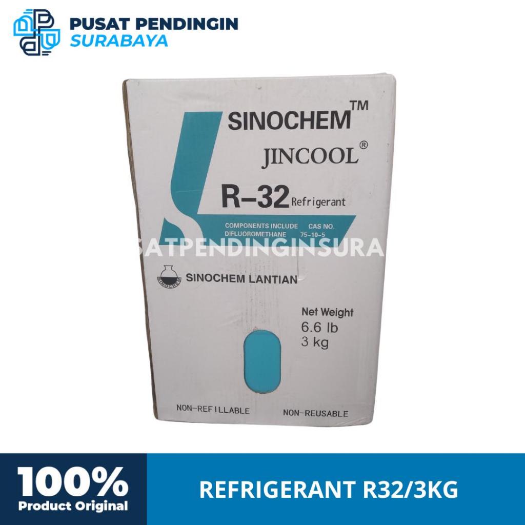 FREON R32 REFRIGERANT JINCOOL 3KG - FREON R32 UNTUK 3KG - JUAL FREON REFRIGERANT JINCOOL R32/3KG