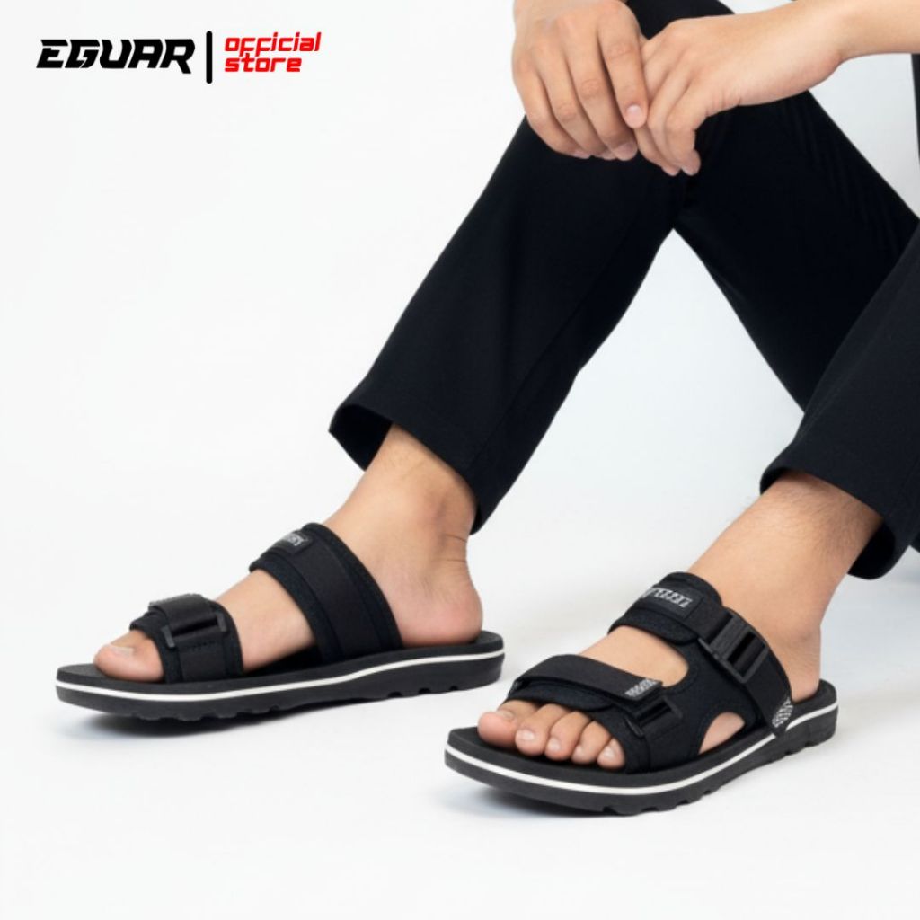 EGUAR Power & Durable Sandal Gunung Slop Bahan Karet Anti Licin Model Adventure Import