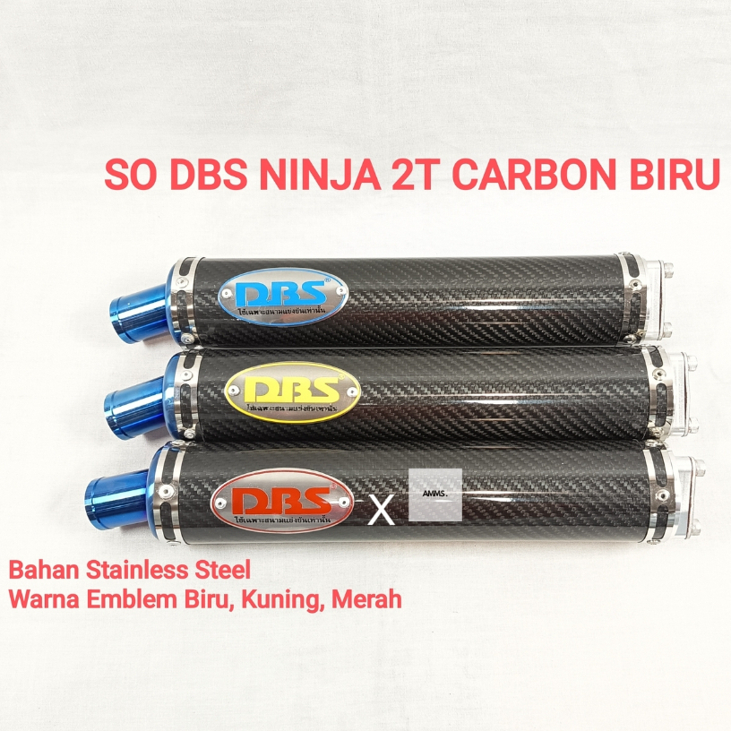 SILINCER SO DBS NINJA 2T CARBON TITAN EMBLEM BIRU, EMBLEM MERAH, EMBLEM KUNING