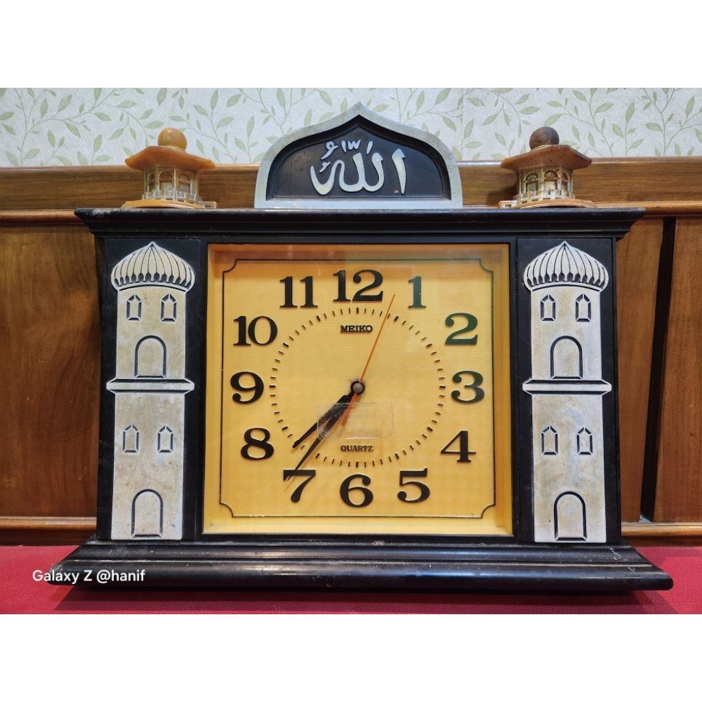 Jam dinding masjid Meiko Japan lawas jadul