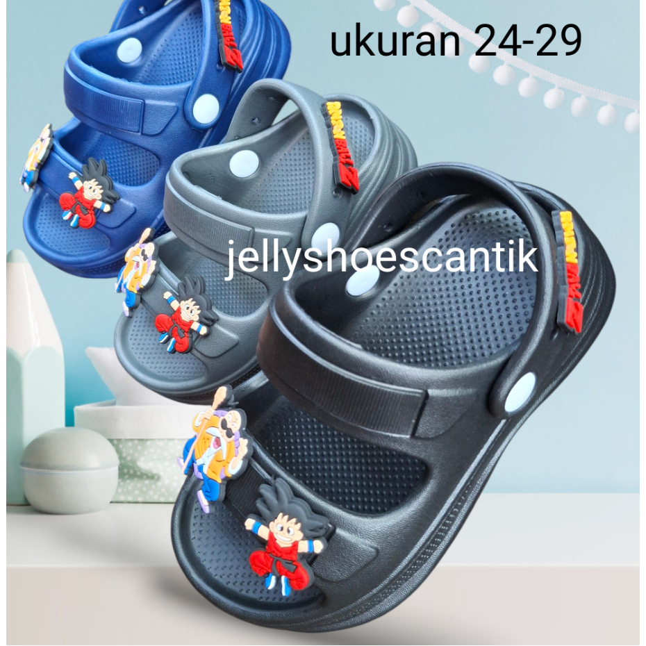Pimio Sepatu Sandal Anak Laki-Laki Motif Dragon Ball Sendal Jelly 2566