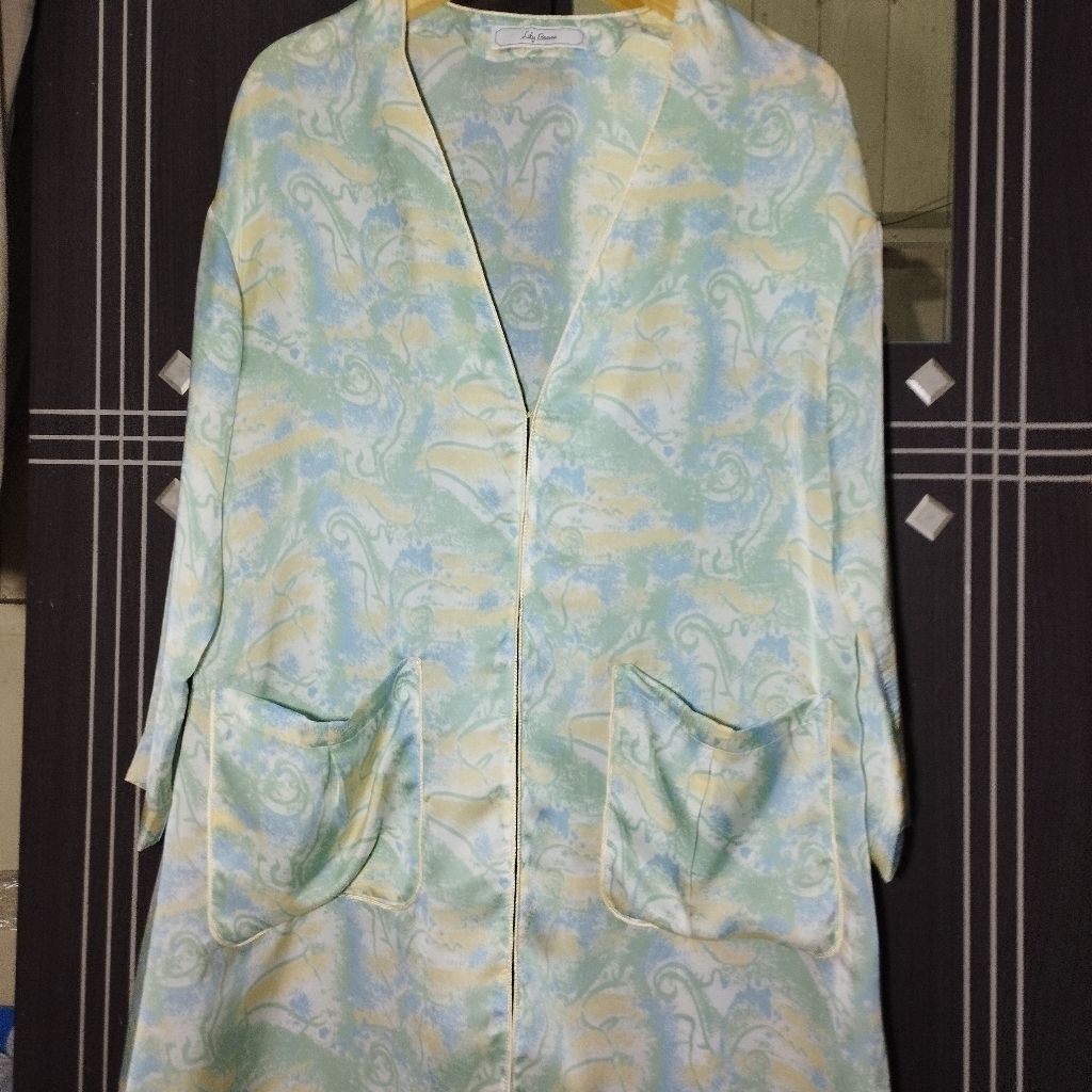 OUTER SATIN SILK PREMIUM LEMBUT LILY BROWN