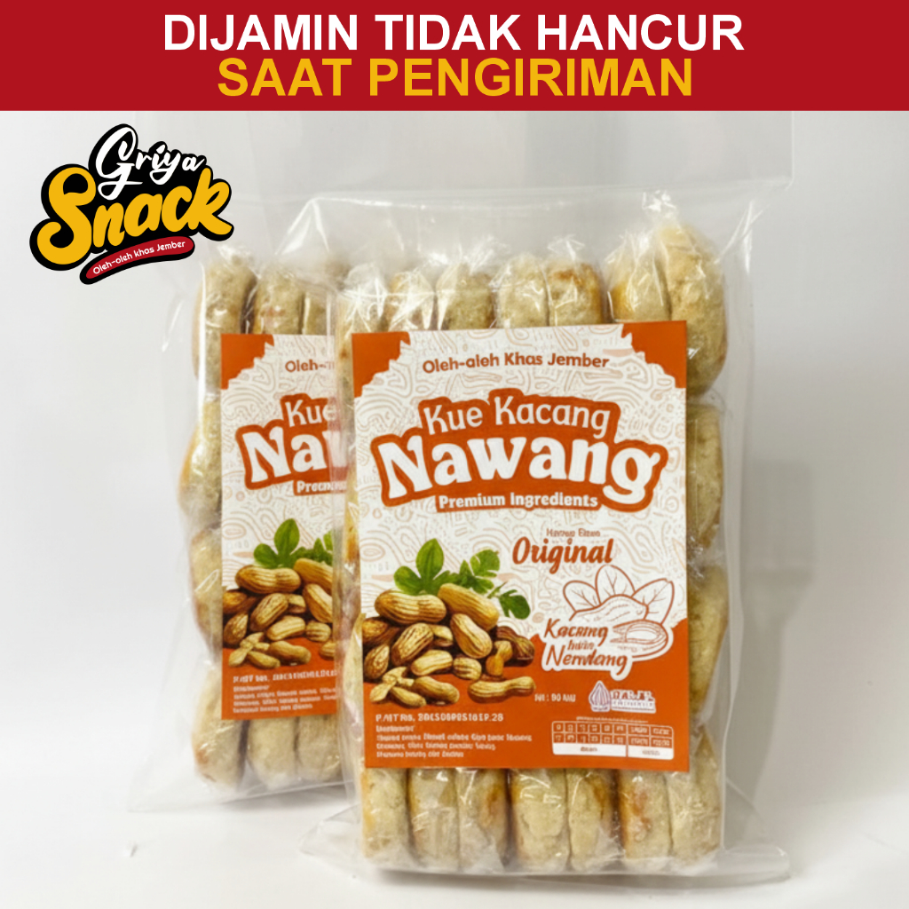 Kue Kacang Nawang Premium Original Kue kering Khas Jember