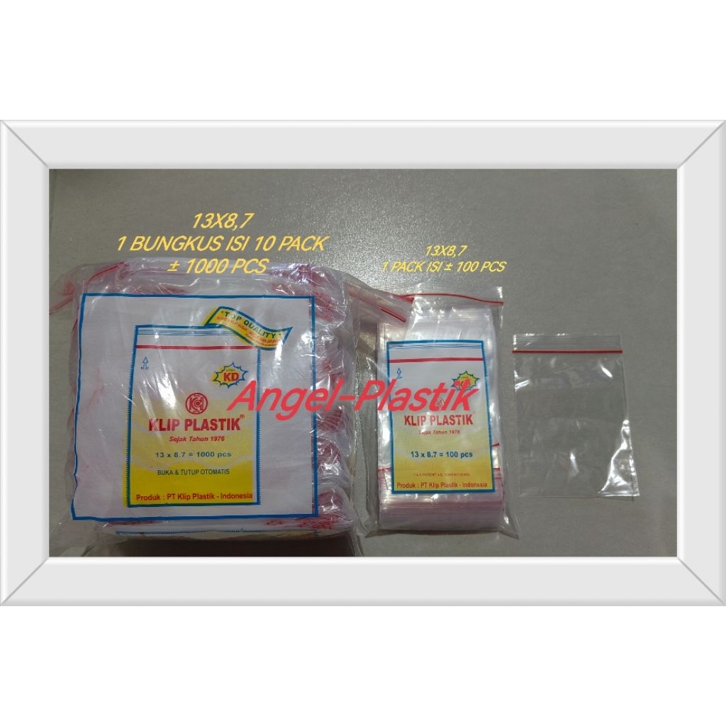 PLASTIK KLIP 8,7x13 cm SEAL ZIPLOCK BAG PE 13X8,7CM BENING POUCH OBAT 13x8,7cm KANTONG MAKANAN BENDA