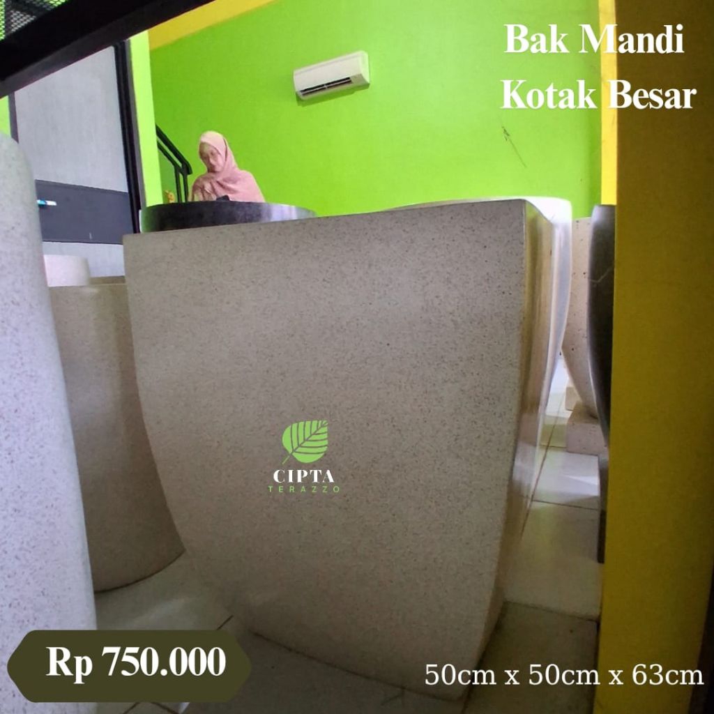 Bak Mandi Kotak Besar Terrazo | Bak Mandi Type Kotak Besar | bak mandi teraso