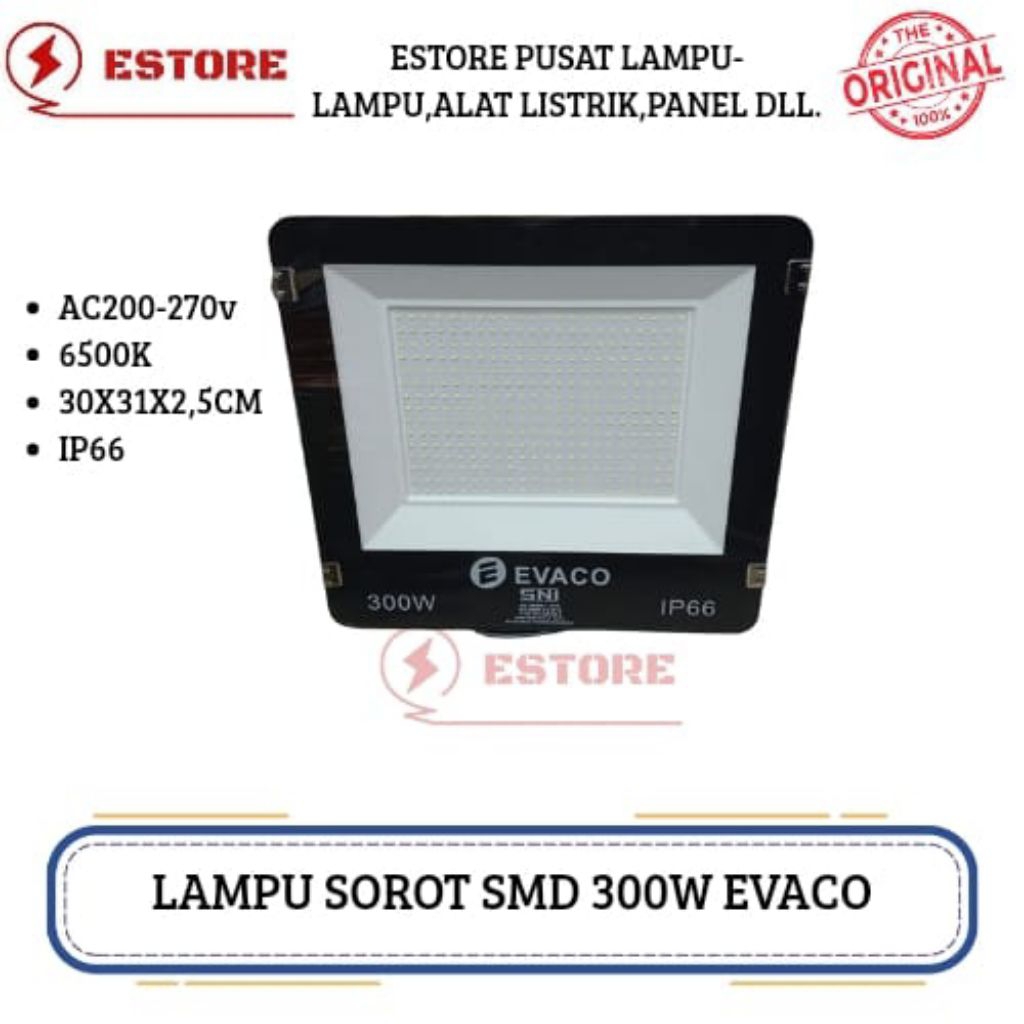 lampu sorot 300wat evaco lampu tembak smd 300wat evaco