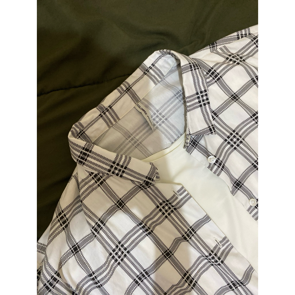 100% Original Colorbox | Preloved Kemeja Crop Colorbox Like New