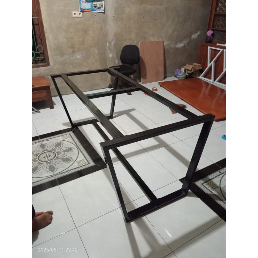 kaki meja metting besi holo 3x6