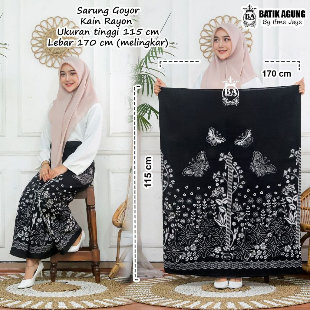 Sarung Goyor Wanita Sarung Santriwati Sarung Batik Rayon Sarung Batik Agung